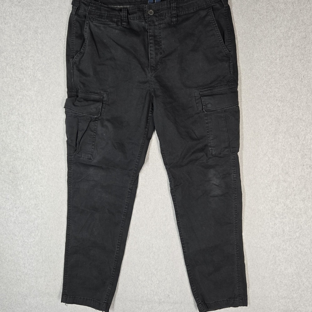 American Eagle Outfitters Men Pants 36X34 Black Cargo Twill Flex Pants